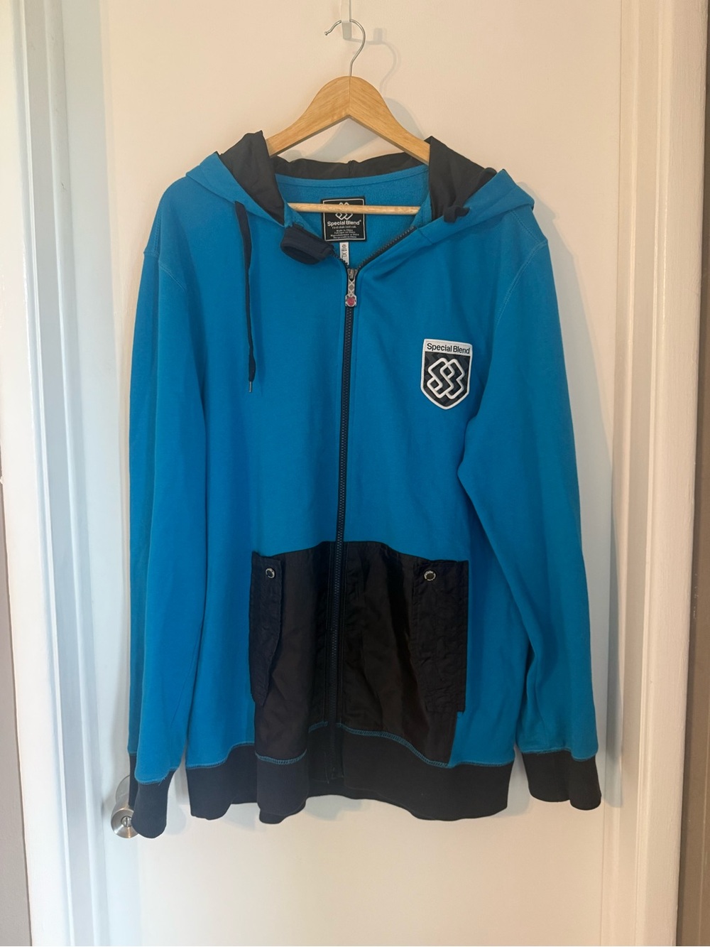 Special blend - Men's Blue Zip-Up Hoodie Jacket
